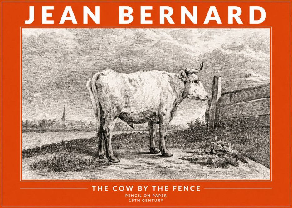 Jean Bernard Study of a Cow XV No4 - Poszter