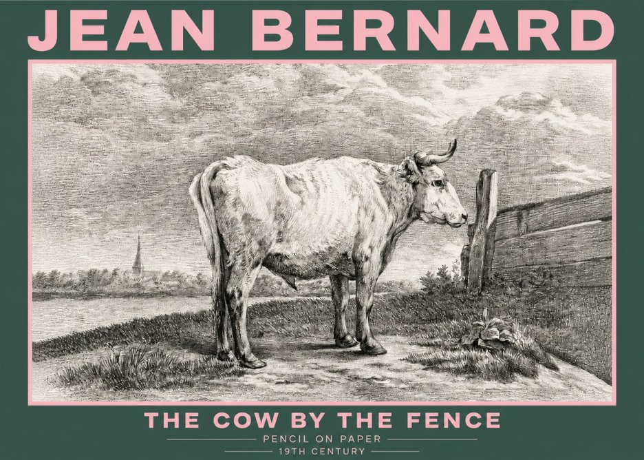 Jean Bernard Study of a Cow XV No5 - Poszter
