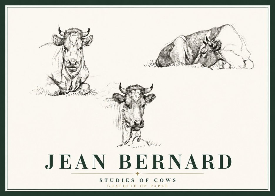 Jean Bernard Studies of Cows II No6 - Poszter