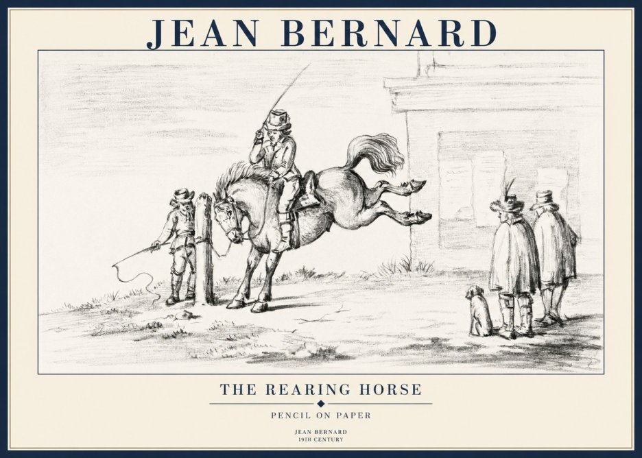 Jean Bernard The Rearing Horse II No1 - Poszter