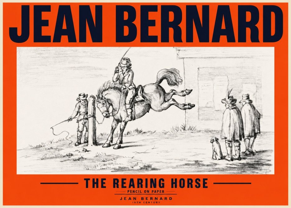 Jean Bernard The Rearing Horse II No2 - Poszter