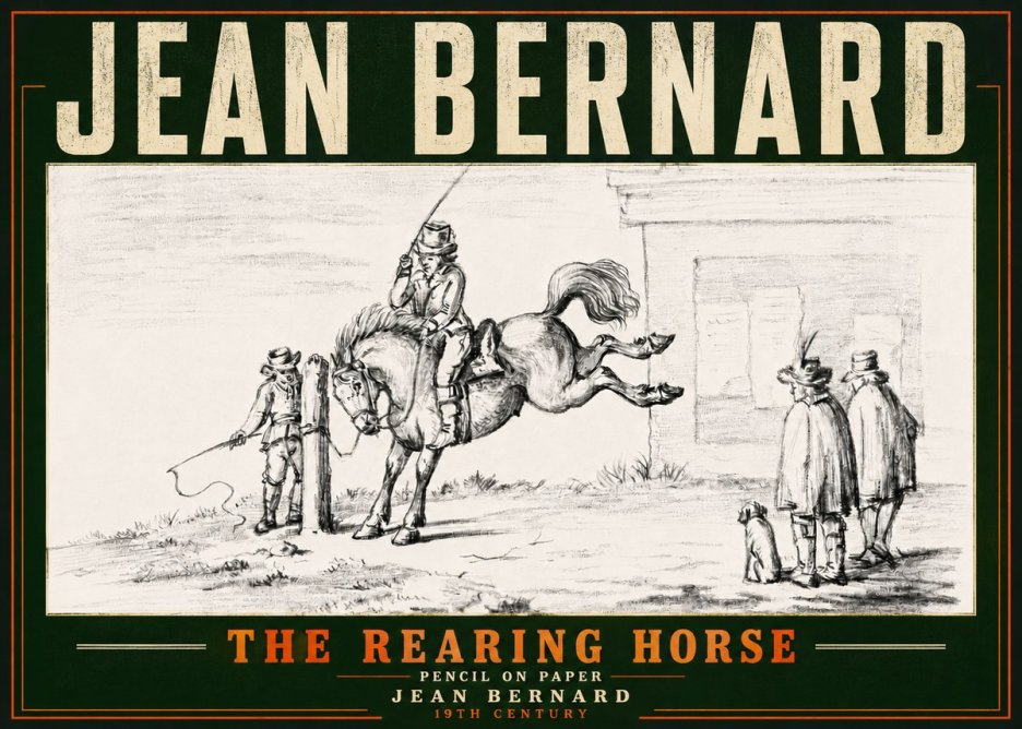 Jean Bernard The Rearing Horse II No6 - Poszter
