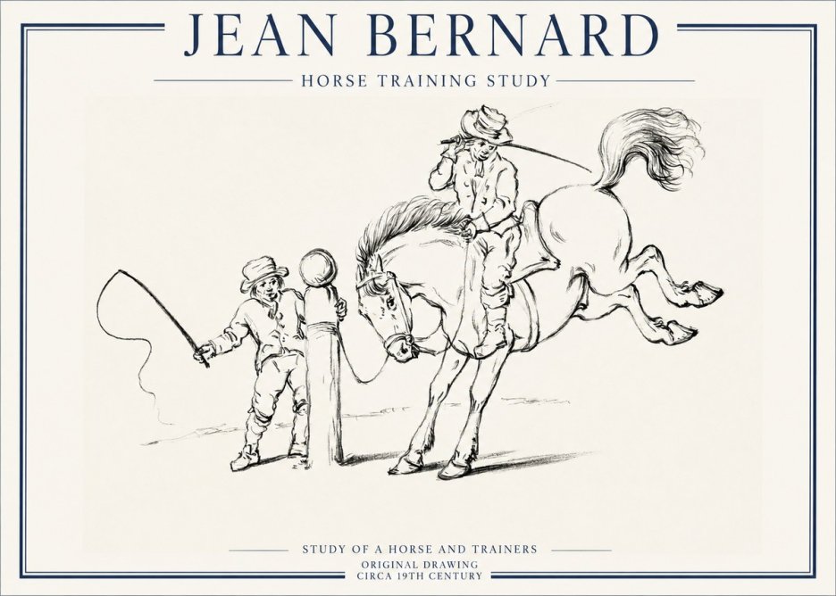 Jean Bernard Horse Training Study No1 - Poszter
