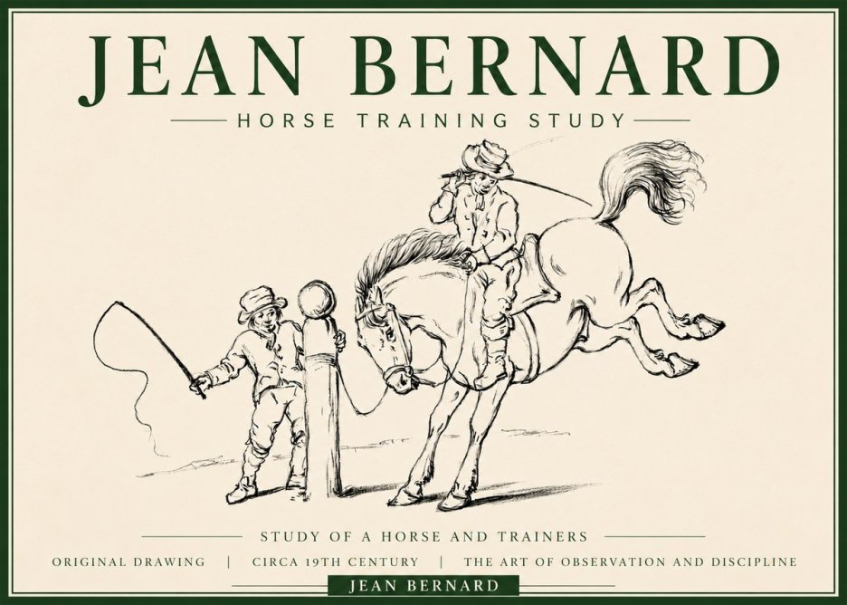 Jean Bernard Horse Training Study No3 - Poszter