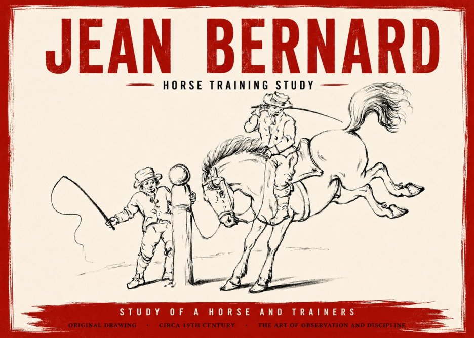 Jean Bernard Horse Training Study No4 - Poszter