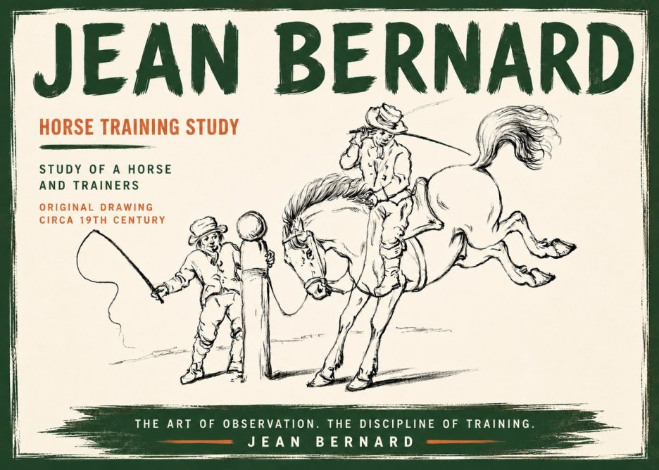 Jean Bernard Horse Training Study No6 - Poszter