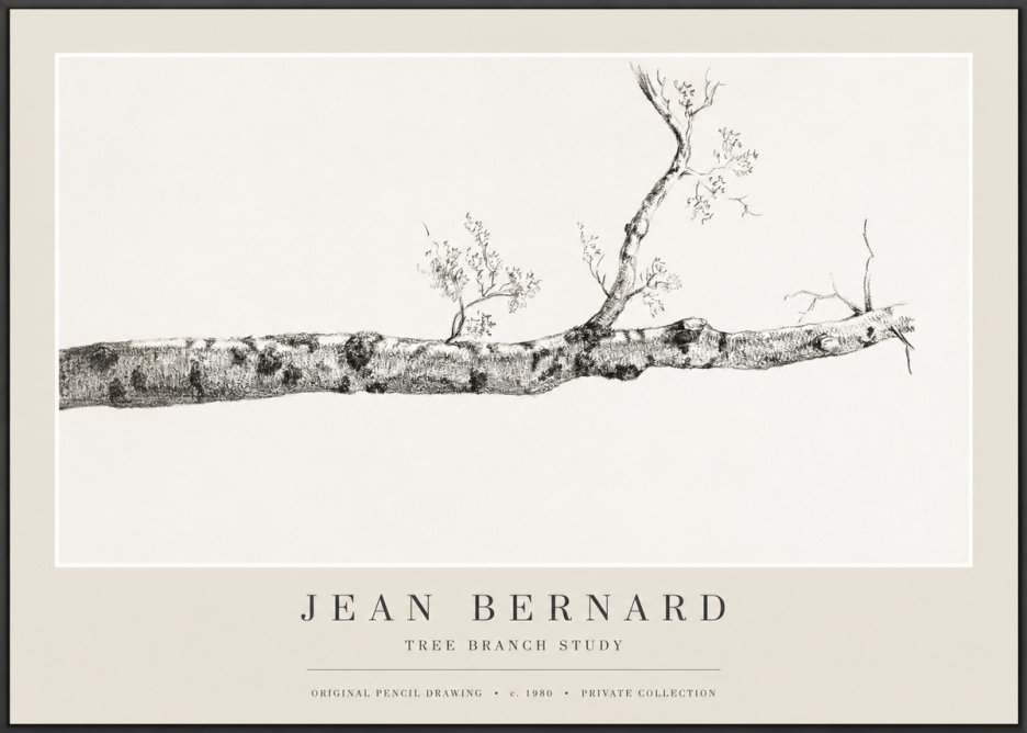 Jean Bernard Tree Branch Study No1 - Poszter
