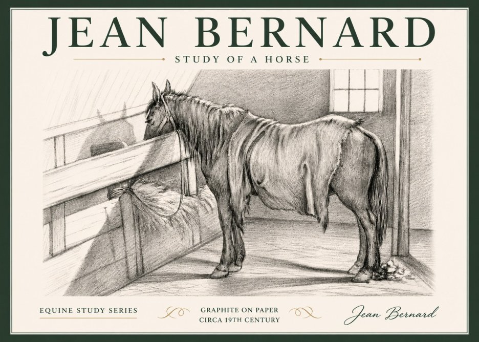 Jean Bernard Study of a Horse XIII No5 - Poszter