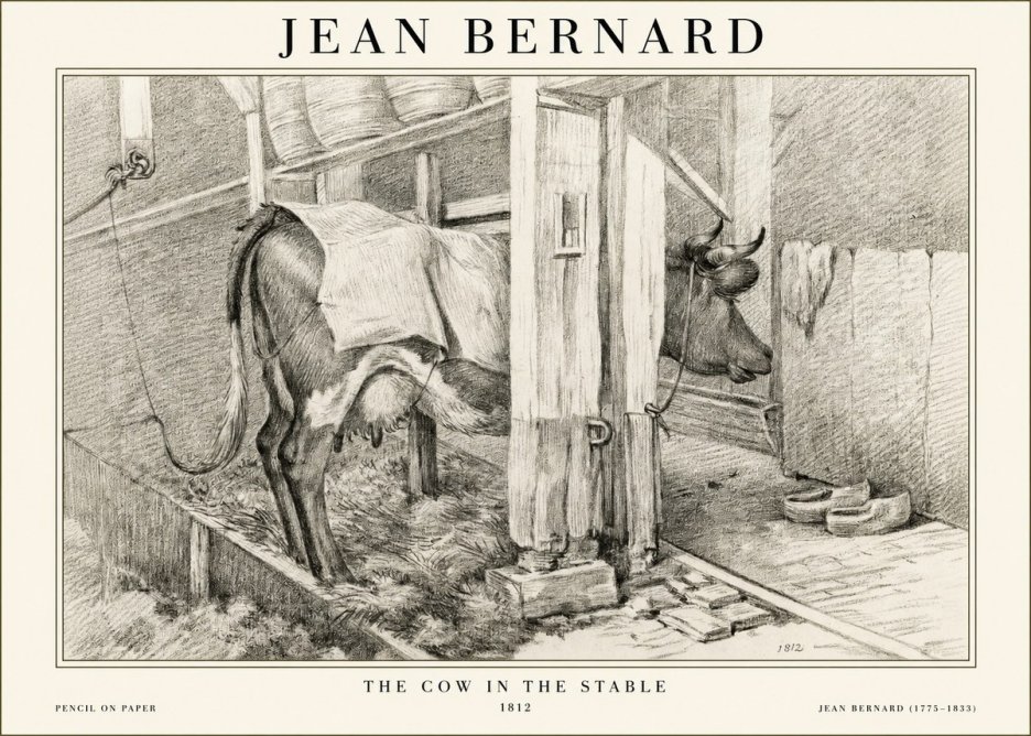 Jean Bernard The Cow in the Stable No1 - Poszter