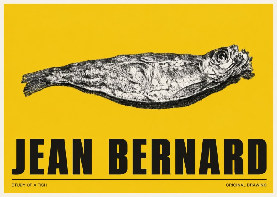 Jean Bernard Study of a Fish V No4 - Poszter