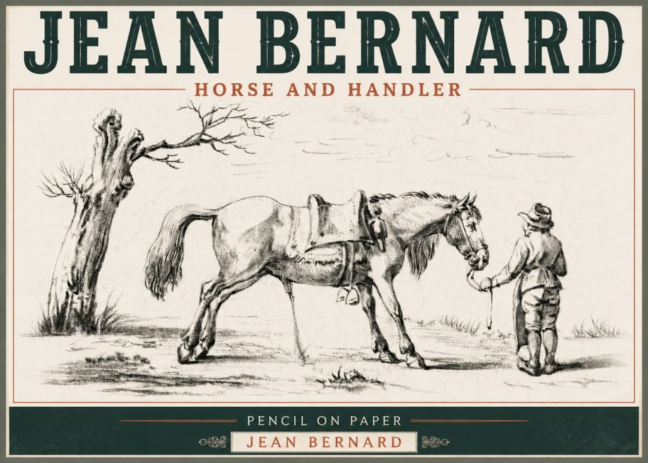 Jean Bernard Horse and Handler No6 - Poszter