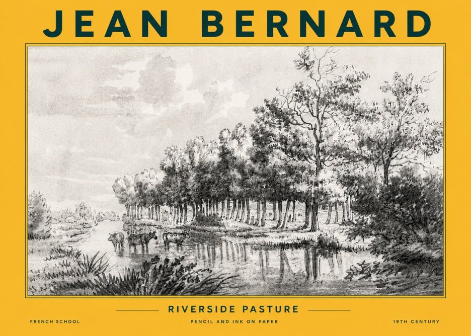 Jean Bernard Riverside Pasture No6 - Poszter