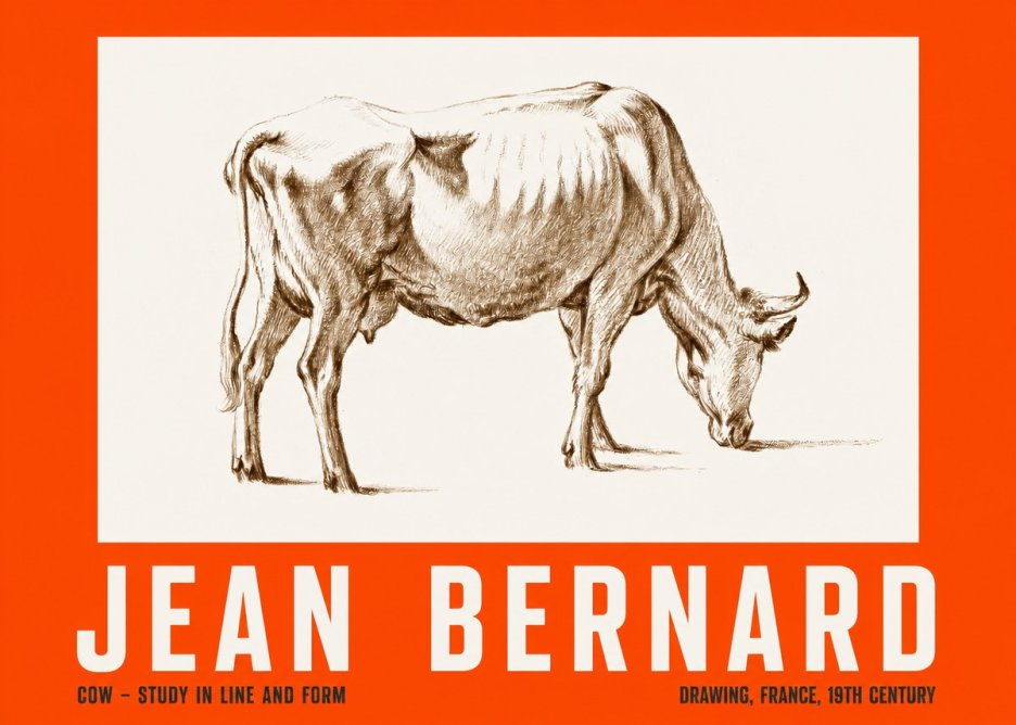 Jean Bernard Cow II No2 - Poszter