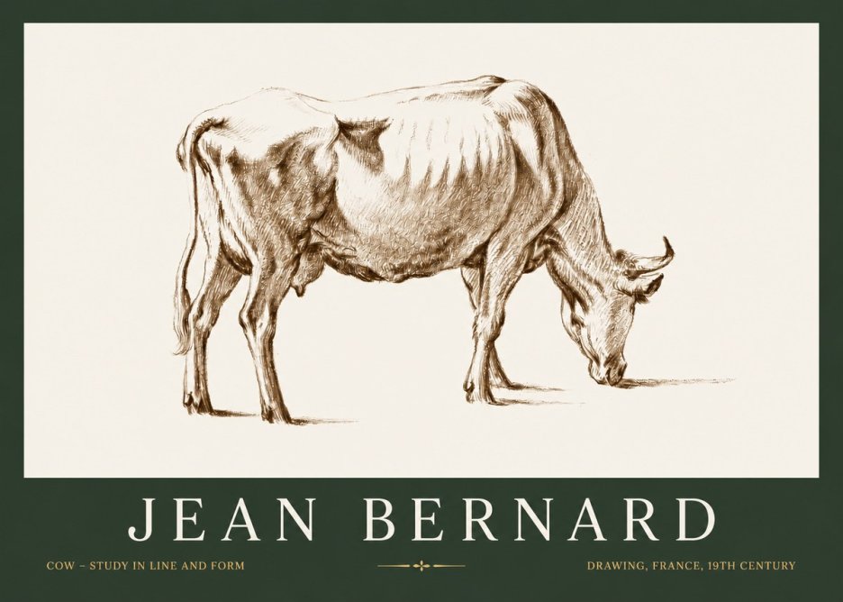 Jean Bernard Cow II No3 - Poszter