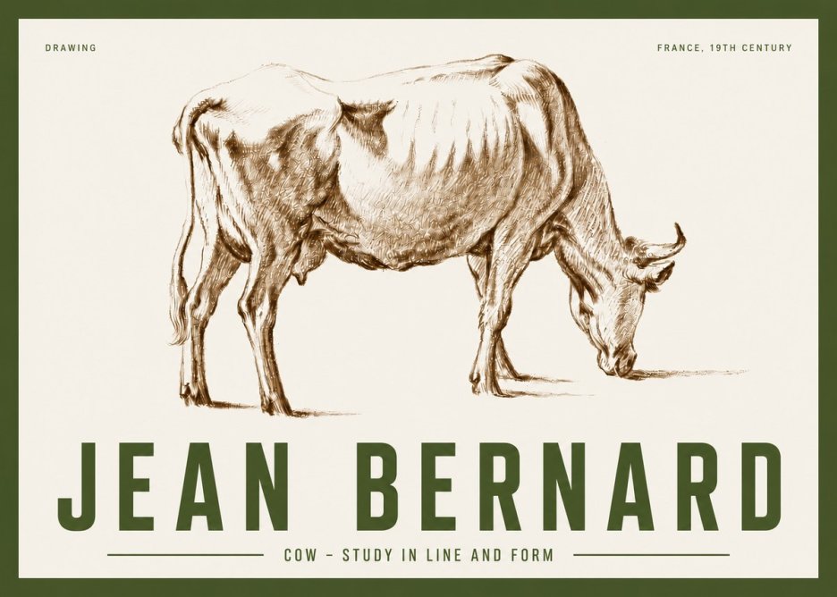 Jean Bernard Cow II No5 - Poszter