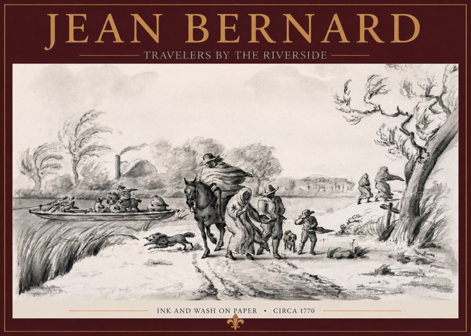 Jean Bernard Travelers by the Riverside No2 - Poszter