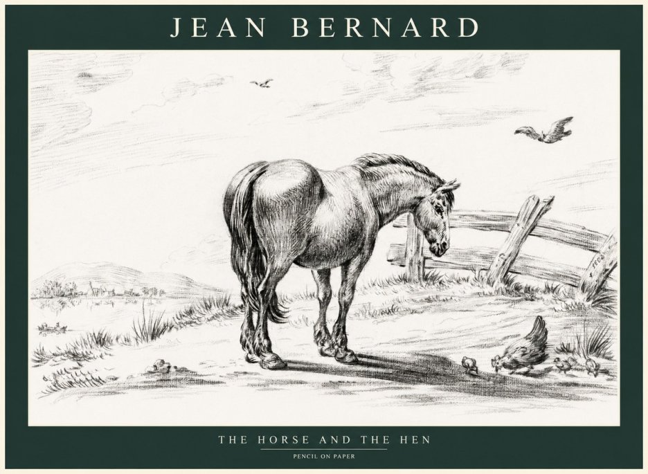 Jean Bernard Horse at the Fence No2 - Poszter