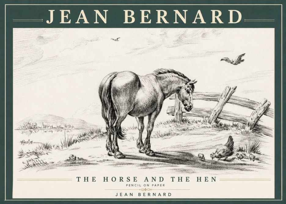Jean Bernard Horse at the Fence No4 - Poszter