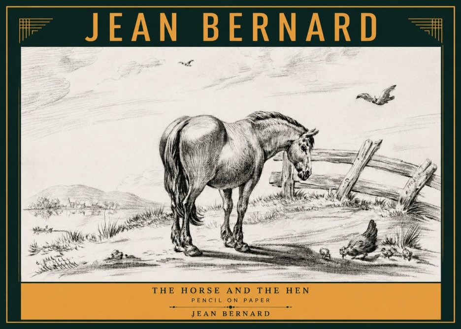 Jean Bernard Horse at the Fence No5 - Poszter