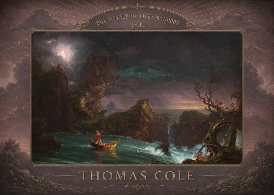 Thomas Cole The Voyage of Life: Manhood II No4 - Poszter