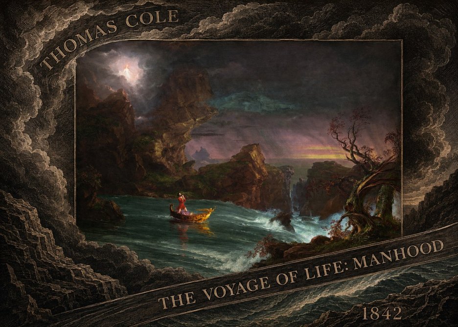 Thomas Cole The Voyage of Life: Manhood II No6 - Poszter