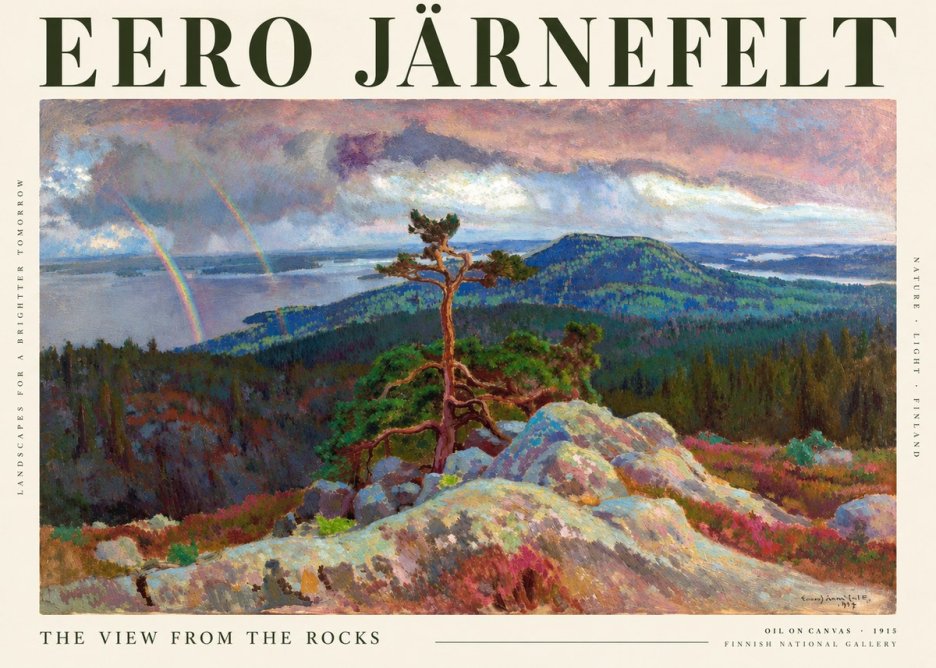 Eero Järnefelt Landscape with Rainbow, 1915 No4 - Poszter