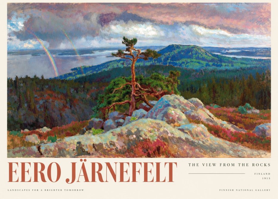 Eero Järnefelt Landscape with Rainbow, 1915 No5 - Poszter