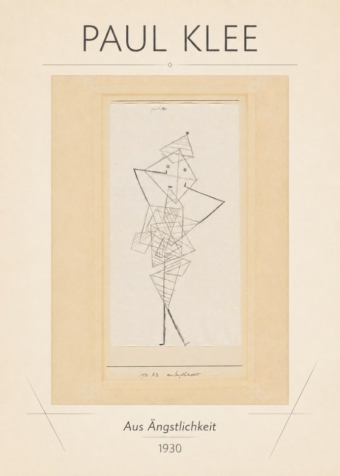 Paul Klee Aus Ängstlichkeit No1 - Poszter
