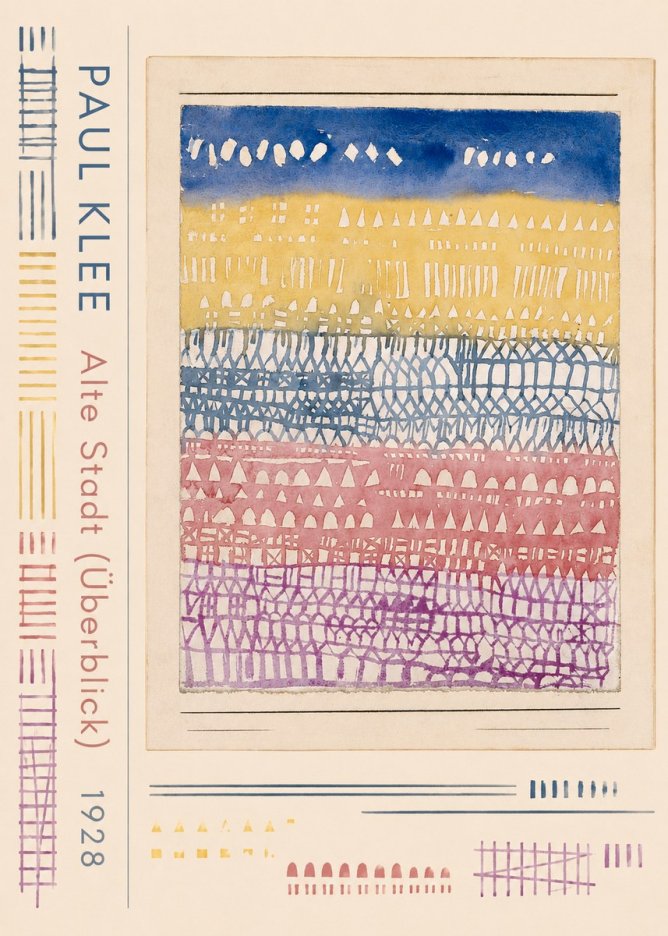Paul Klee Alte Stadt (Überblick) No2 - Poszter