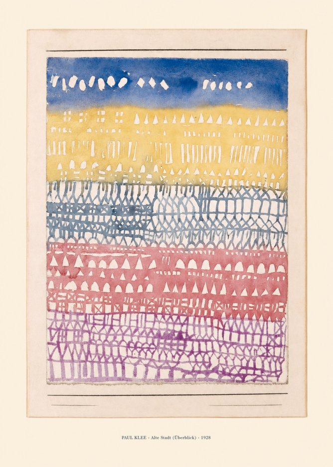 Paul Klee Alte Stadt (Überblick) No6 - Poszter