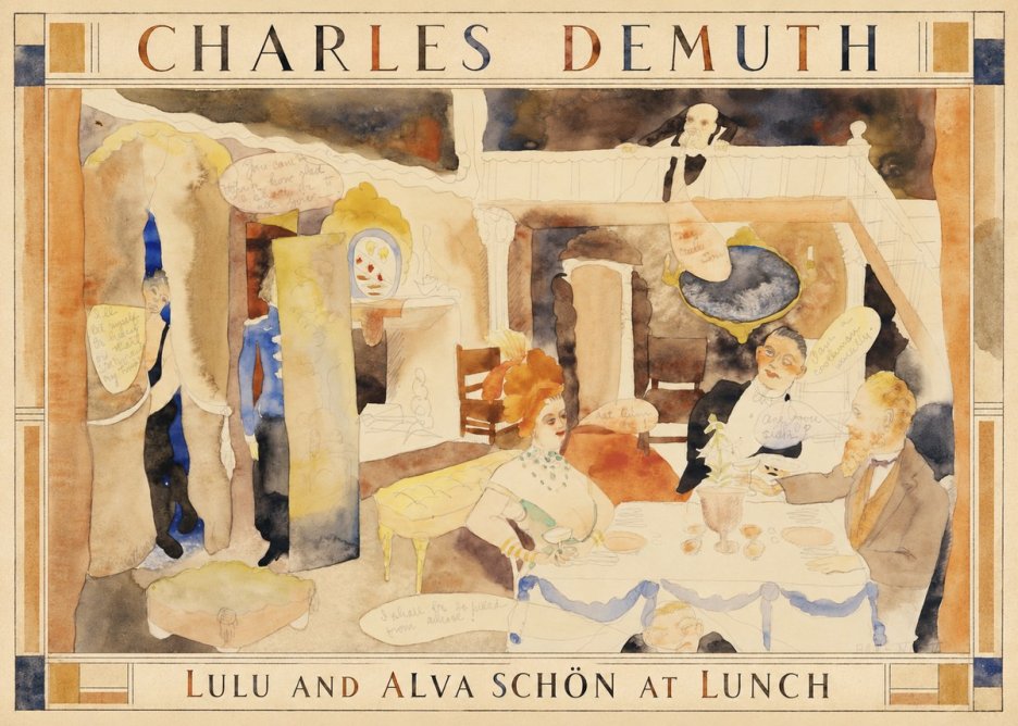 Charles Demuth Lulu and Alva Schön at Lunch No1 - Poszter