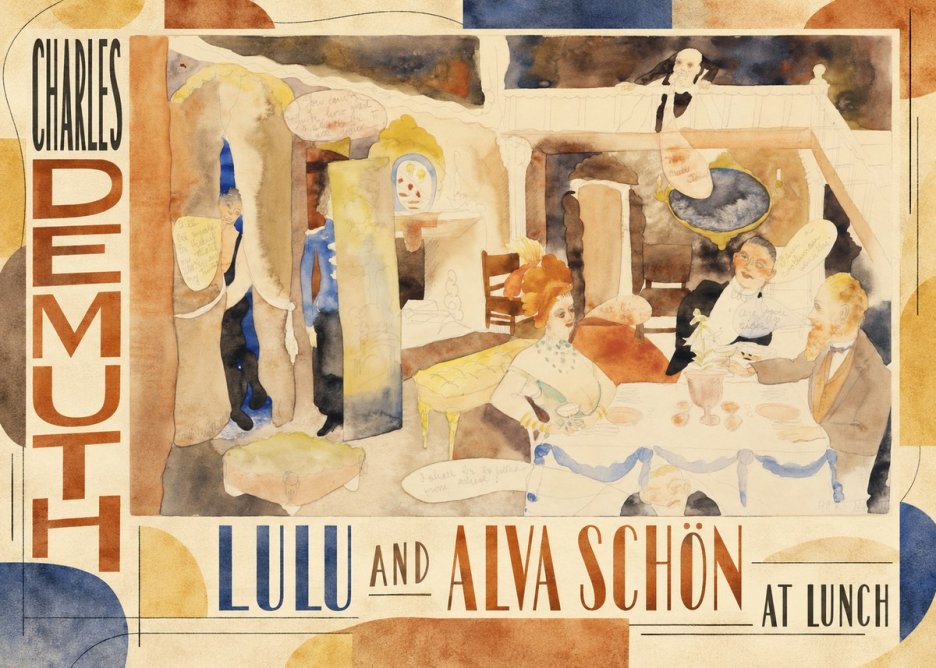 Charles Demuth Lulu and Alva Schön at Lunch No5 - Poszter