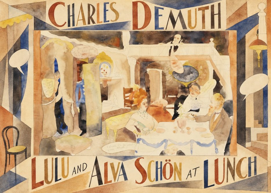 Charles Demuth Lulu and Alva Schön at Lunch No6 - Poszter