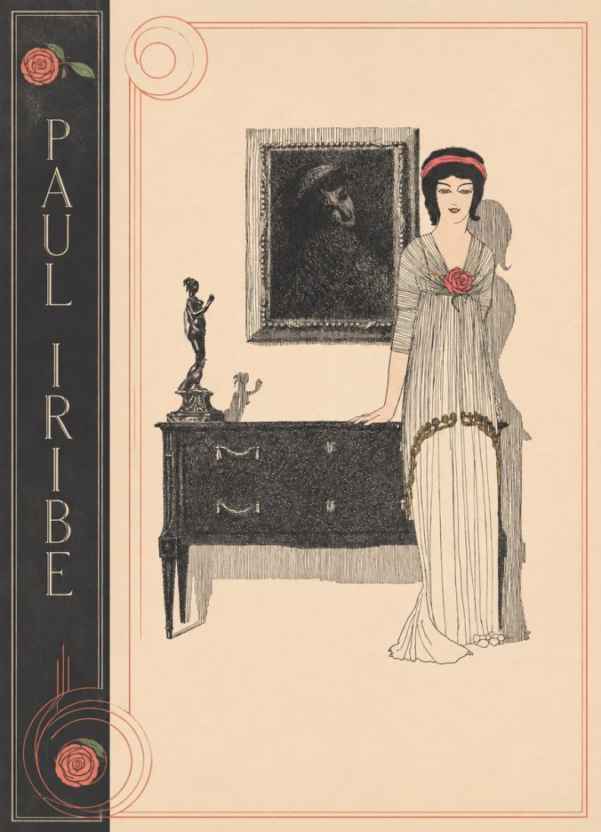 Paul Iribe Woman with Rose No2 - Poszter