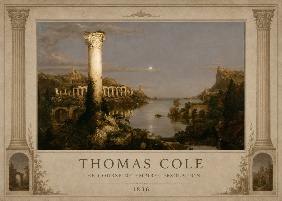 Thomas Cole The Course of Empire: Desolation No1 - Poszter