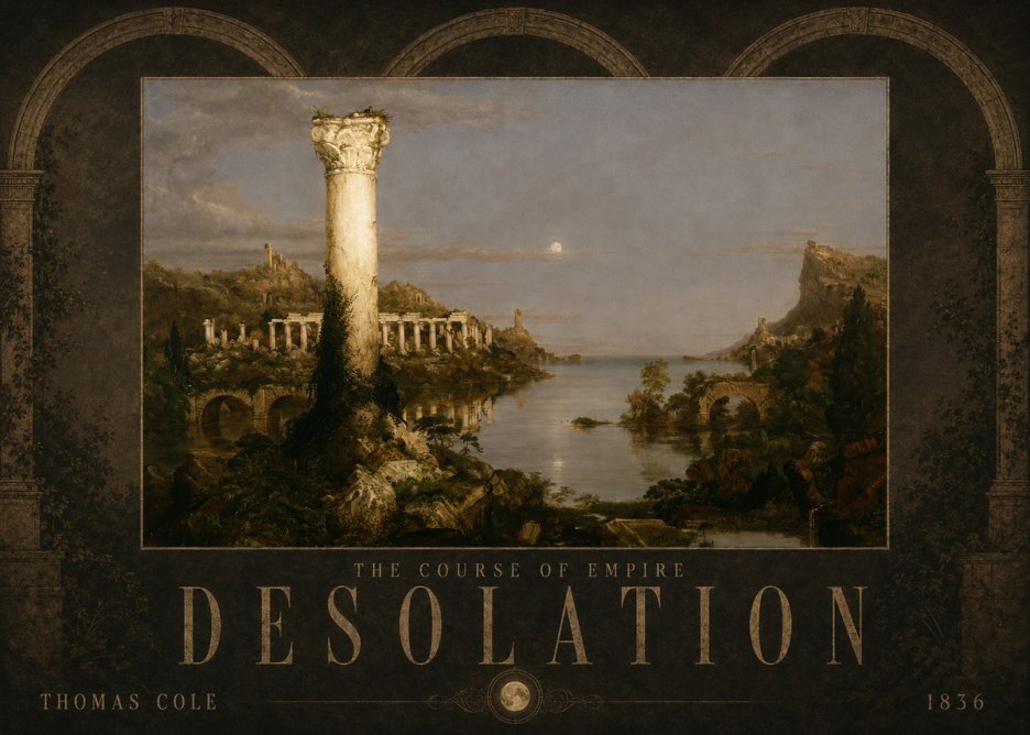 Thomas Cole The Course of Empire: Desolation No6 - Poszter