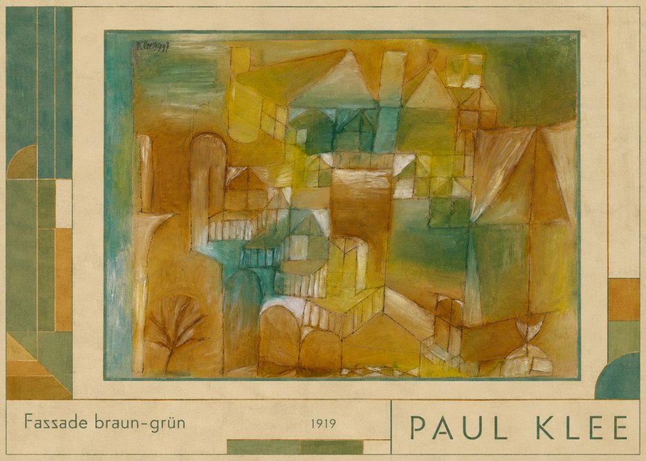 Paul Klee Fassade Braun-grün No1 - Poszter