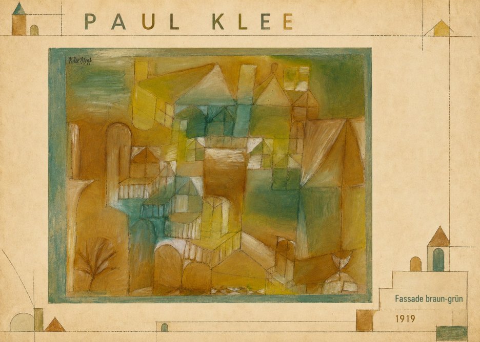 Paul Klee Fassade Braun-grün No3 - Poszter