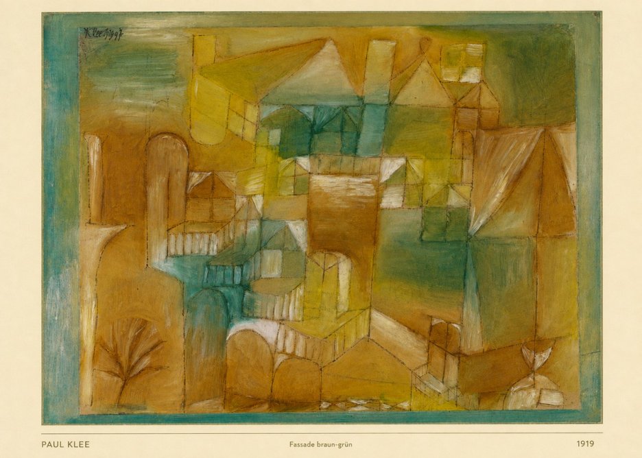 Paul Klee Fassade Braun-grün No5 - Poszter