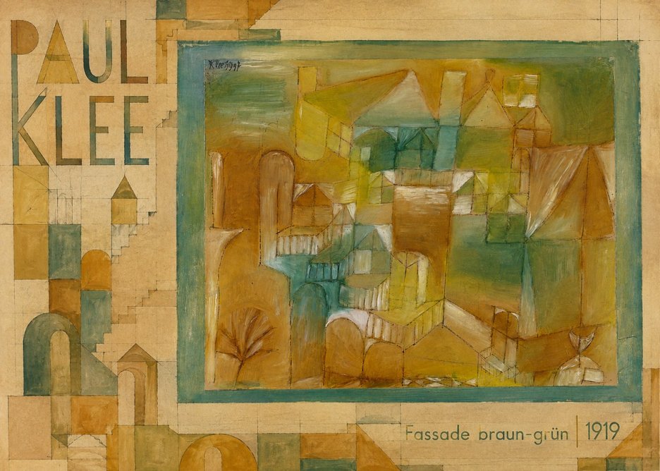 Paul Klee Fassade Braun-grün No6 - Poszter