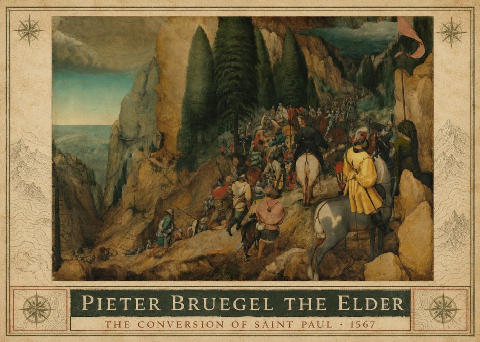 Pieter Bruegel The Conversion of Saint Paul I No3 - Poszter