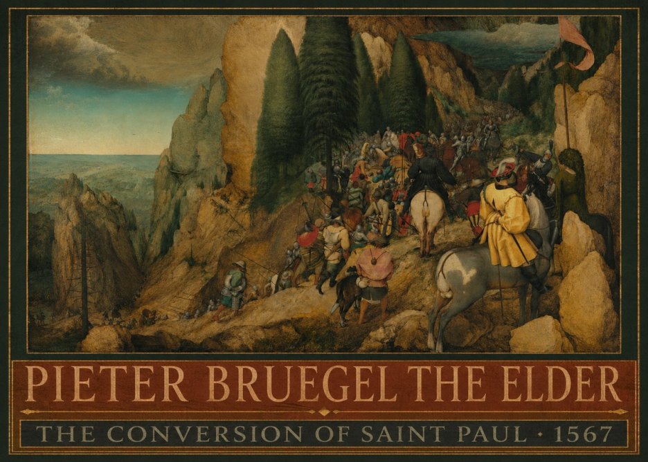 Pieter Bruegel The Conversion of Saint Paul I No5 - Poszter