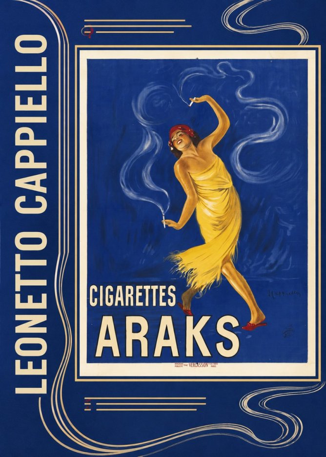 Leonetto Cappiello Cigarettes Araks No2 - Poszter