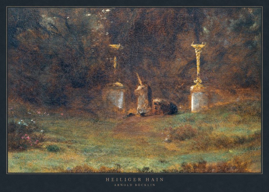 Arnold Böcklin Heiliger Hain No2 - Poszter
