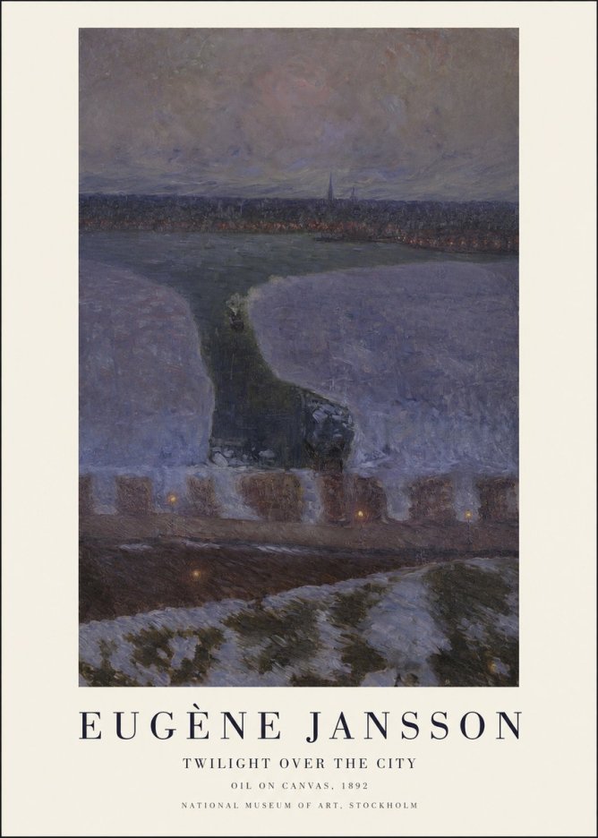 Eugène Jansson Twilight over the City No1 - Poszter