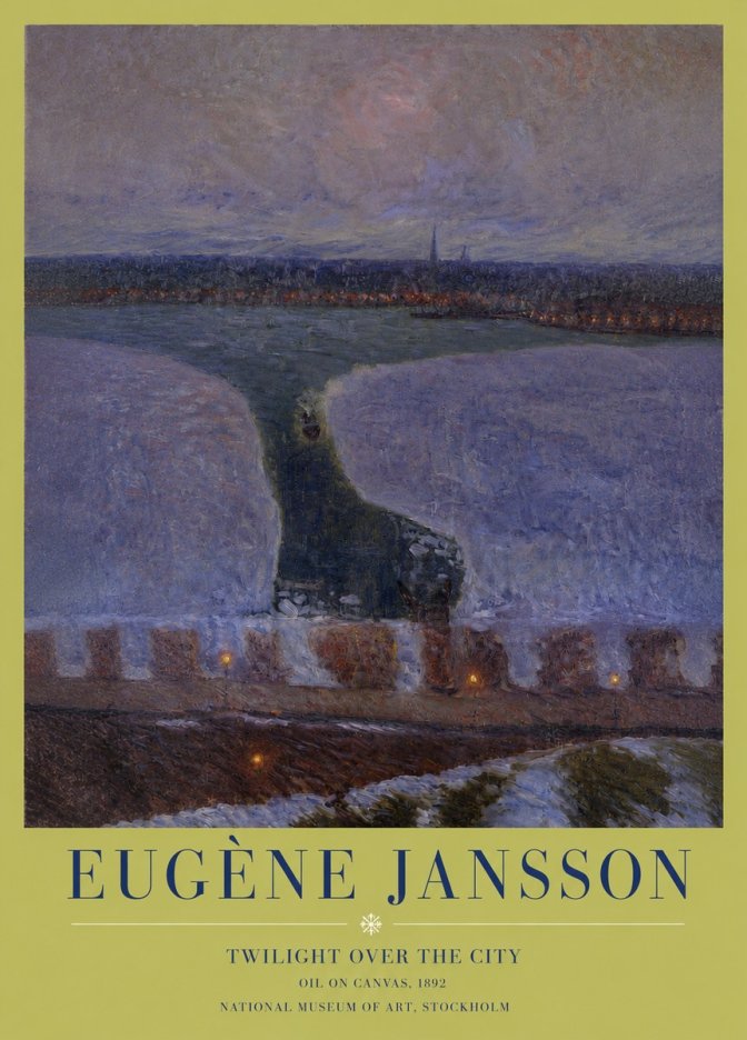 Eugène Jansson Twilight over the City No3 - Poszter