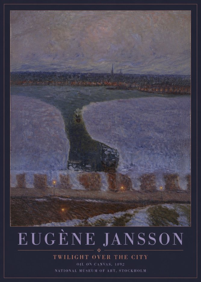 Eugène Jansson Twilight over the City No4 - Poszter
