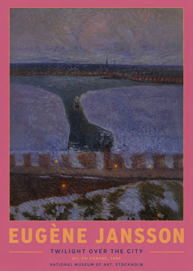 Eugène Jansson Twilight over the City No6 - Poszter