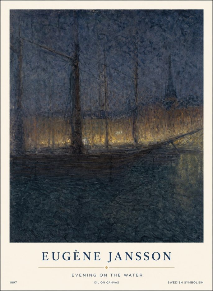 Eugène Jansson Evening on the Water No1 - Poszter