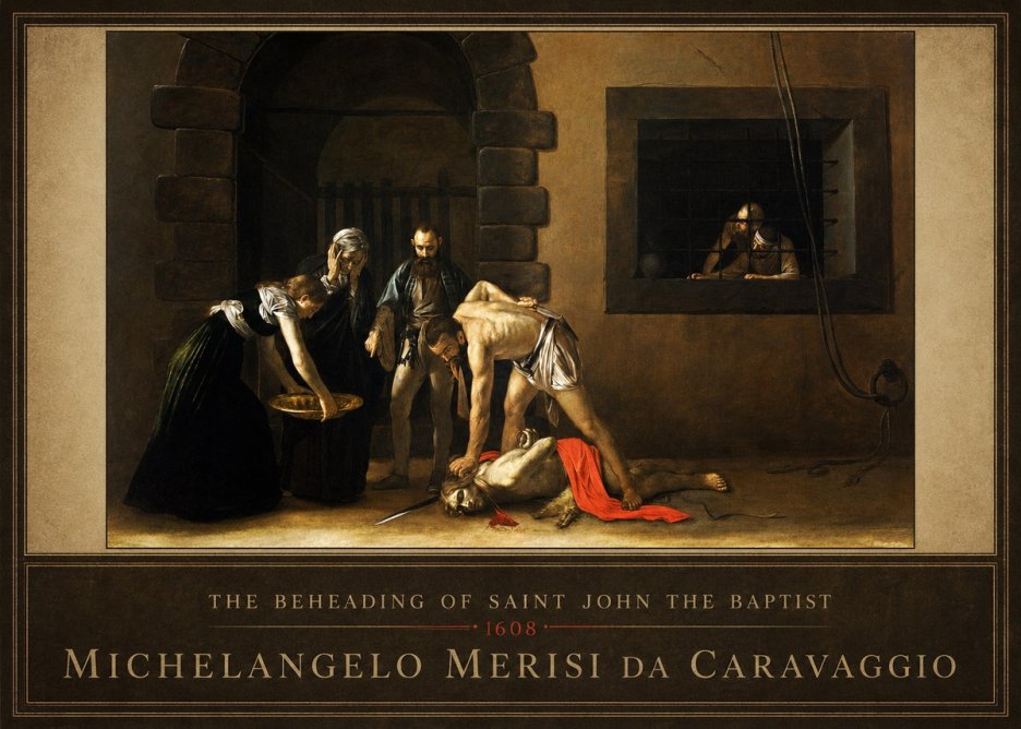 Michelangelo Merisi da Caravaggio The Beheading of Saint John the Baptist No6 - Poszter